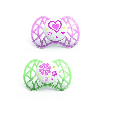 NUVITA SUCCHIETTO CON TETTARELLA ORTODONTICA 6 MESI+ ROSA E VERDE - Farmafamily.it