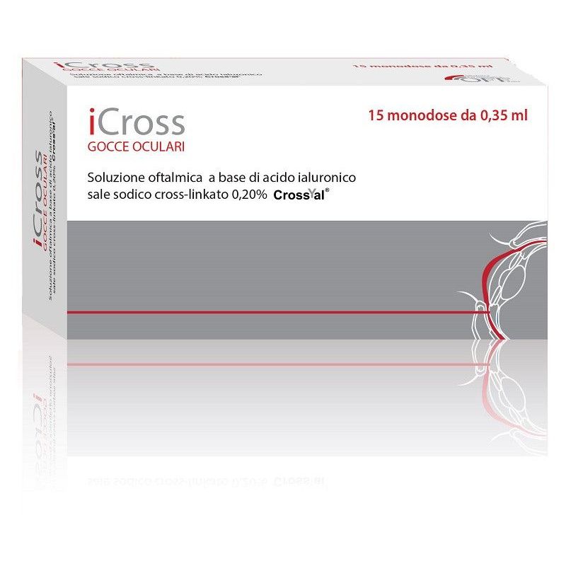 ICROSS SOLUZIONE OFTALMICA ACIDO IALURONICO CROSS-LINKATO 0,2% 15 MONODOSI DA 0,35 ML - Farmafamily.it