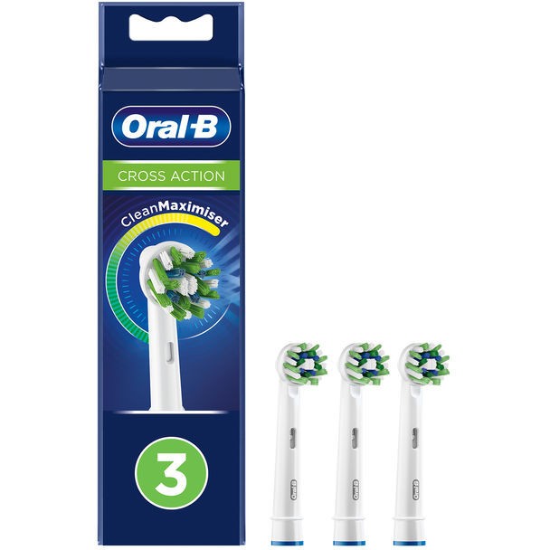  TESTINE DI RICAMBIO ORALB REFILL EB-50-3 CROSSACT 3 PEZZI - Farmafamily.it