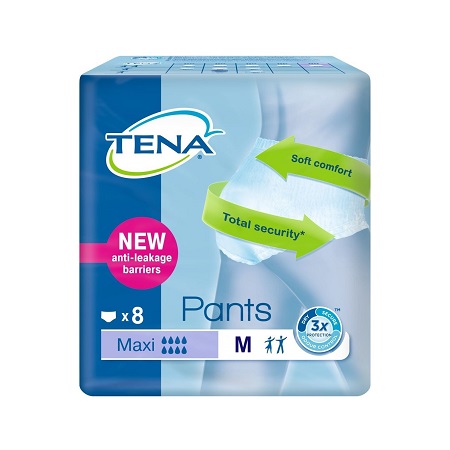 PANNOLONE PULL UP TENA PANTS MAXI TAGLIA MEDIUM 8 PEZZI - Farmafamily.it