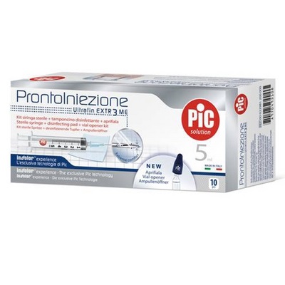 SIRINGA PIC SOLUTION PRONTA INIEZIONE AGO MONTATO MISURA GAUGE 23 1 1/4 10 PEZZI - Farmafamily.it