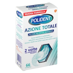 POLIDENT AZIONE TOTALE 66 COMPRESSE PULITORE PER PROTESI QUOTIDIANO - Farmafamily.it