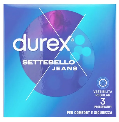 PROFILATTICO DUREX SETTEBELLO JEANS 3 PEZZI - Farmafamily.it