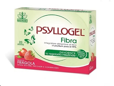 PSYLLOGEL FIBRA FRAGOLA 20 BUSTINE - Farmafamily.it