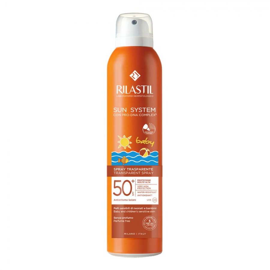 RILASTIL SUN SYSTEM BABY TRANSPARENT SPRAY SPF50+ 200 ML - Farmafamily.it