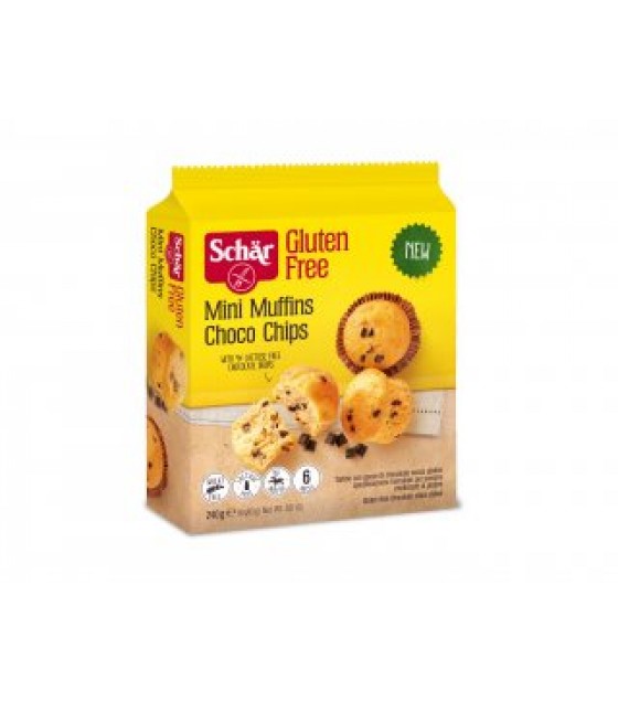SCHAR MINI MUFFIN CHOCO CHIPS SENZA LATTOSIO 6 MONOPORZIONI DA 40 G - Farmafamily.it