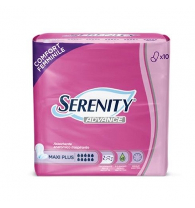 SERENITY ASSORBENTE ANATOMICO ADVANCE MAXI P L 10 PEZZI - Farmafamily.it