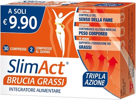 SLIM ACT BRUCIA GRASSI 30 COMPRESSE - Farmafamily.it
