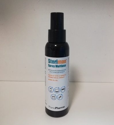 STERIMAN SPRAY MULTIUSO 75% ALCOOL 100 ML - Farmafamily.it