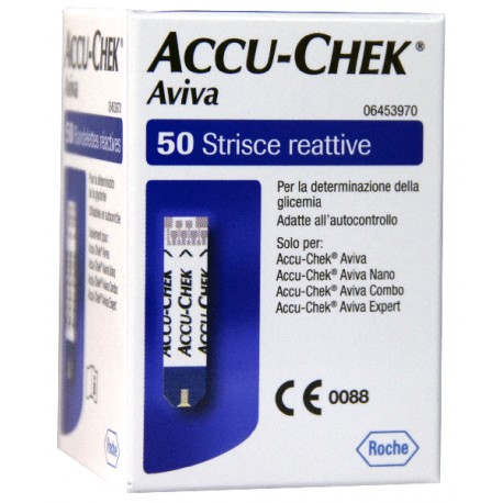 STRISCE MISURAZIONE GLICEMIA ACCU-CHEK AVIVA CONFEZIONE DA 50 PEZZI - Farmafamily.it