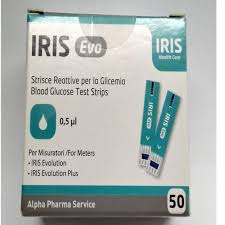 STRISCE MISURAZIONE GLICEMIA IRIS EVO 50 PEZZI - Farmafamily.it
