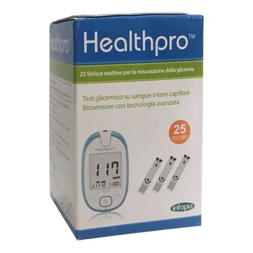 STRISCE REATTIVE GLICEMIA HEALTHPRO 25 PEZZI - Farmafamily.it