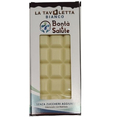 TAVOLETTA CIOCCOLATO BIANCO MALTITOLO - Farmafamily.it