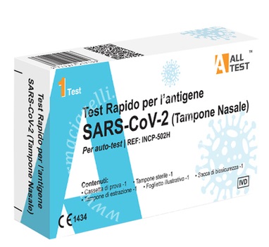 TEST ANTIGENICO RAPIDO COVID-19 ALLTEST AUTODIAGNOSTICO DETERMINAZIONE QUALITATIVA ANTIGENI SARS-COV-2 IN TAMPONI NASALI MEDIANTE IMMUNOCROMATOGRAFIA - Farmafamily.it