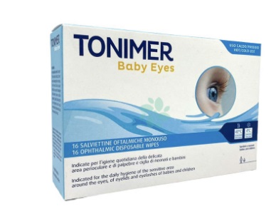 TONIMER EYES BABY SALVIETTINE OFTALMICHE 16 PEZZI - Farmafamily.it