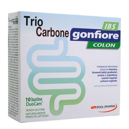 TRIOCARBONE GONFIORE IBS 10 BUSTE DUOCAM DA 2 G + 1,5 G - Farmafamily.it