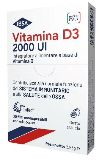 VITAMINA D3 IBSA 2000 UI 30 FILM ORODISPERSIBILI - Farmafamily.it