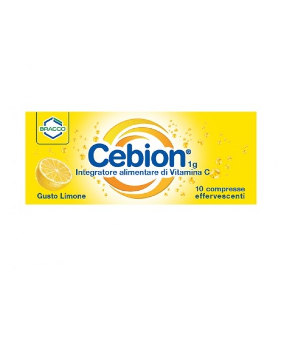 CEBION EFFERVESCENTE VITAMINA C LIMONE 10 COMPRESSE - Farmafamily.it