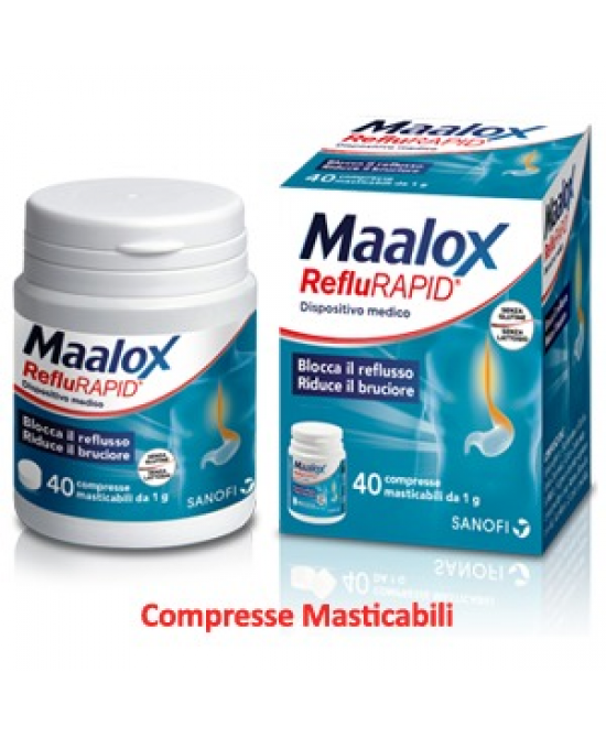MAALOX REFLURAPID 40 COMPRESSE MASTICABILI - Farmafamily.it