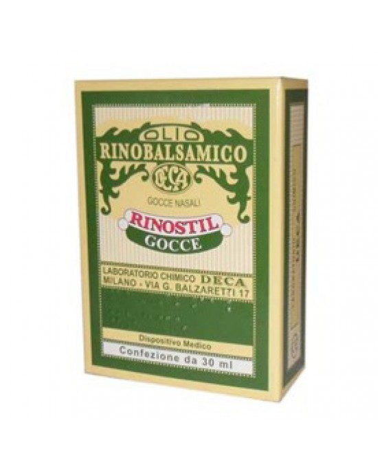 RINOSTIL GOCCE NASALI FLACONE 30ML OLIO RINOBALSAMICO PROTEZIONE E PULIZIA MUCOSA E FOSSE NASALI - Farmafamily.it