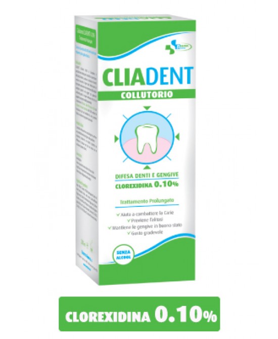 CLIADENT COLLUTORIO 0,1% CLOREXIDINA 200 ML - Farmafamily.it