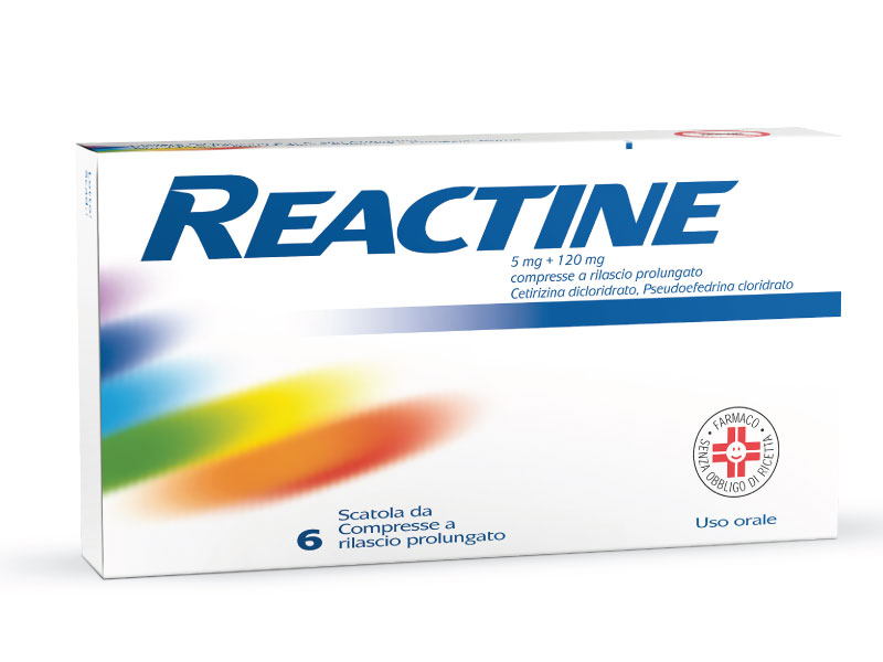 REACTINE*6CPR 5MG+120MG RP - Farmafamily.it