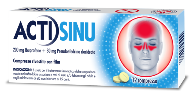 ACTISINU*12CPR 200MG+30MG - Farmafamily.it