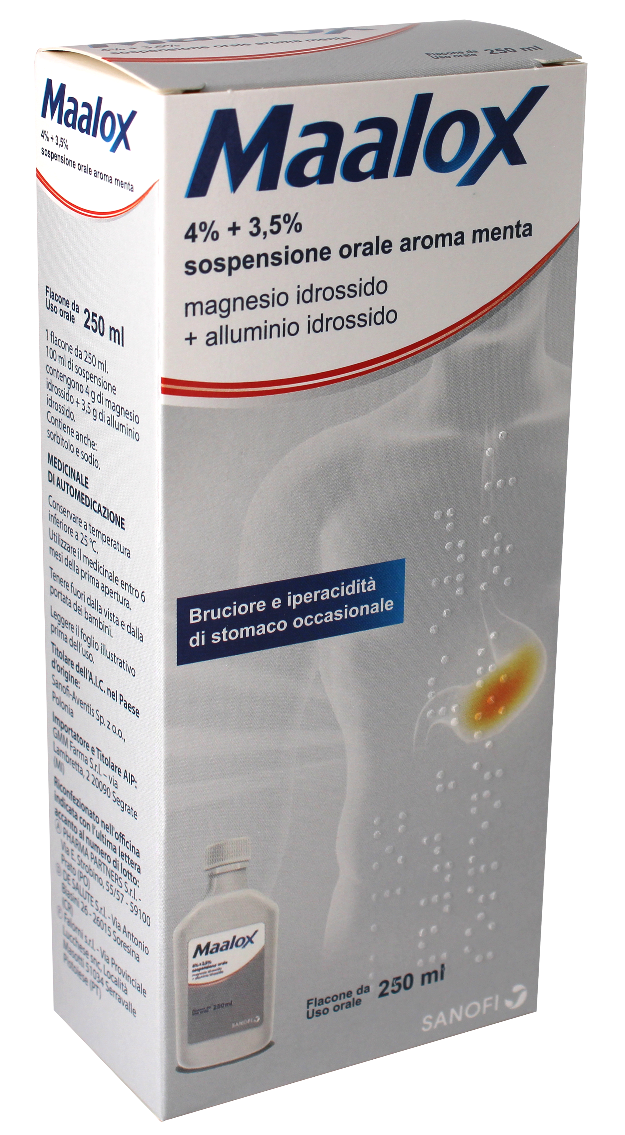 MAALOX*OS SOSP 250ML 4%+3,5% - Farmafamily.it