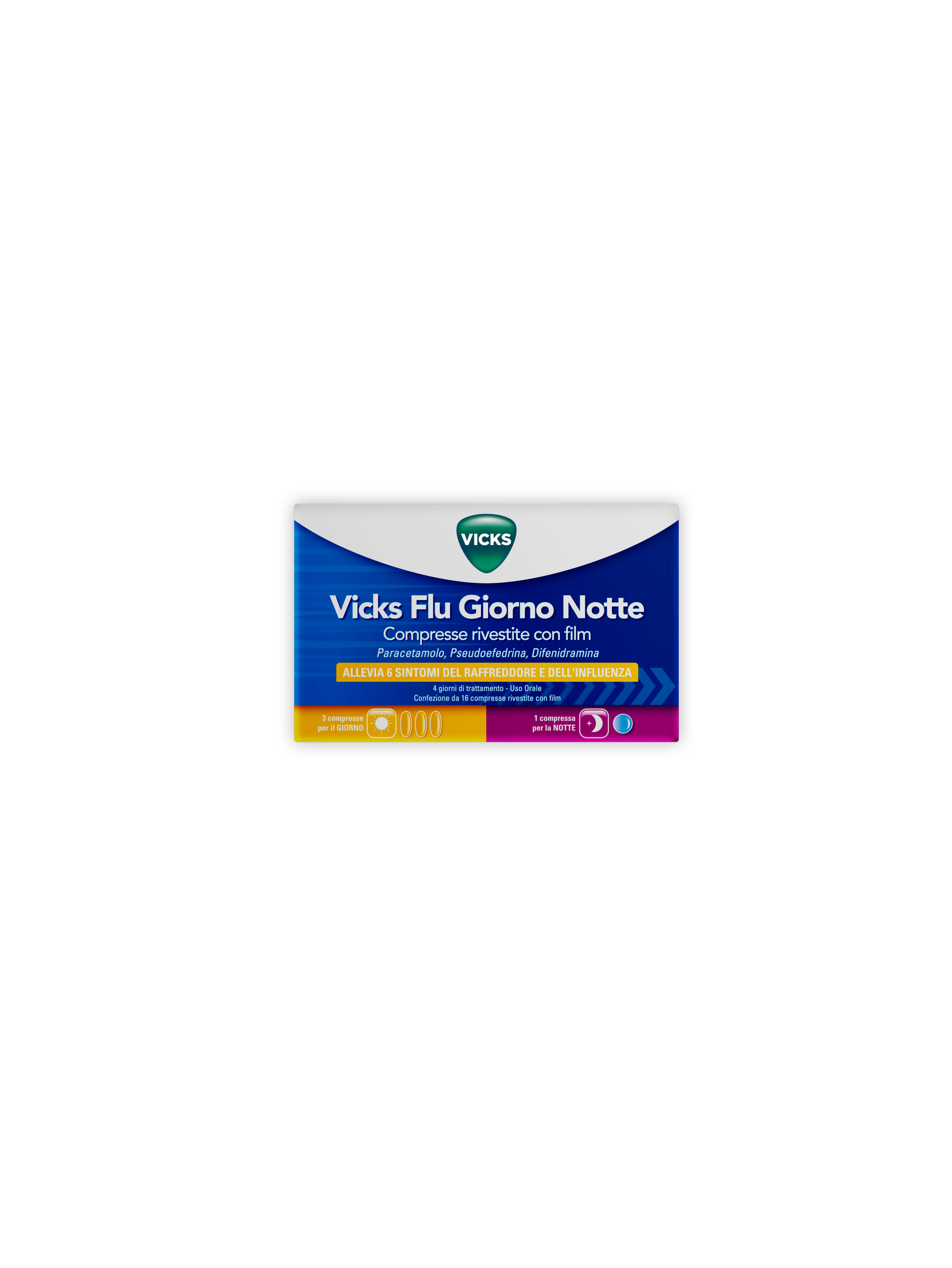 VICKS FLU GIORNO NOTTE*12+4CPR - Farmafamily.it