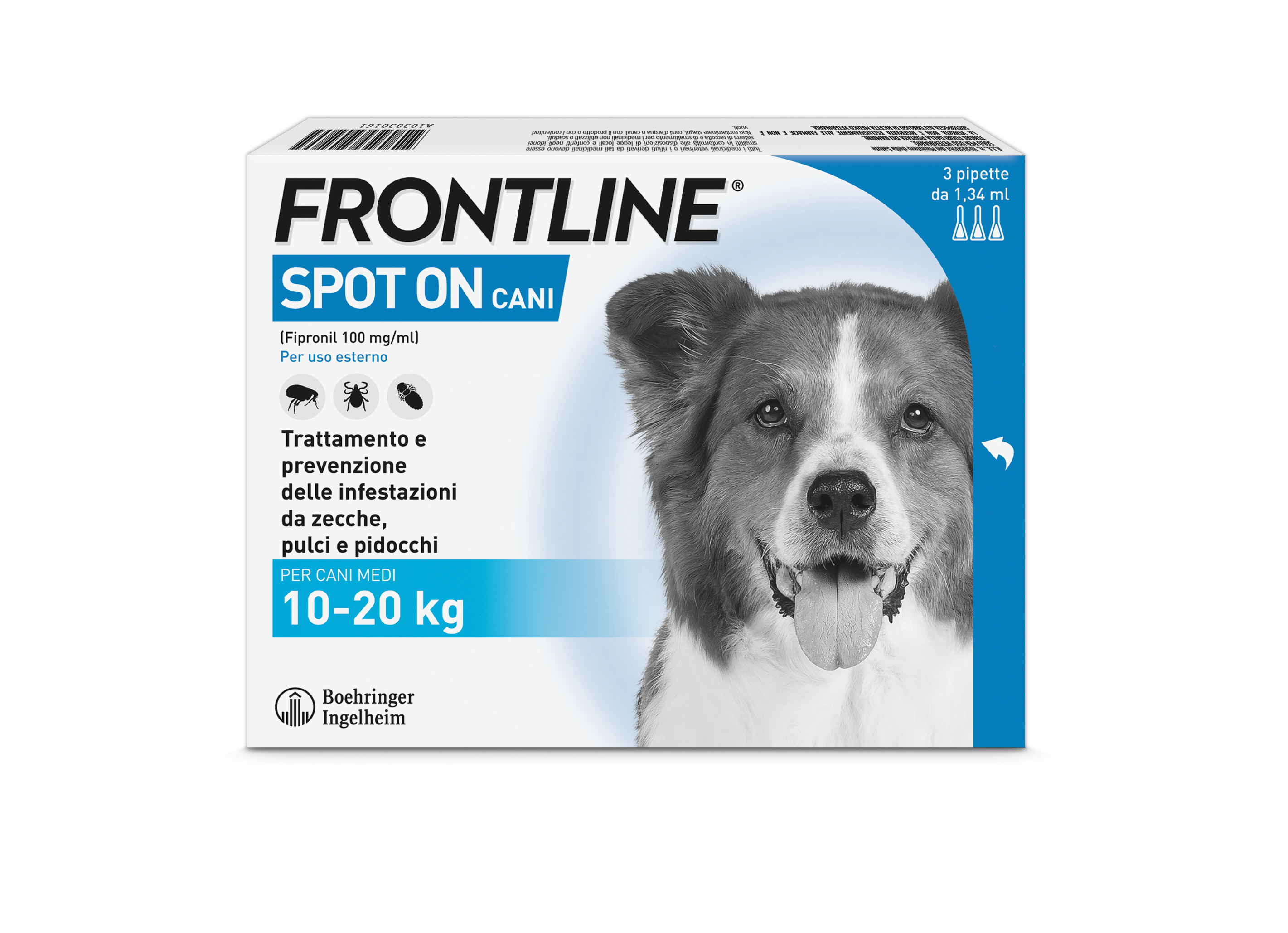 FRONTLINE*3PIP 10-20KG CANI - Farmafamily.it