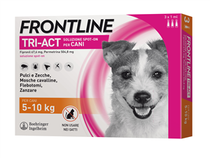 FRONTLINE TRI-ACT*3PIP 5-10KG - Farmafamily.it