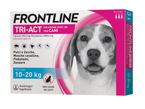 FRONTLINE TRI-ACT*3PIP 10-20KG - Farmafamily.it