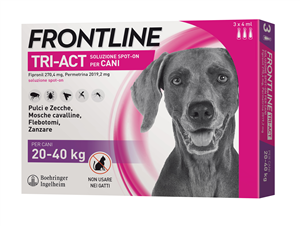 FRONTLINE TRI-ACT*3PIP 20-40KG - Farmafamily.it