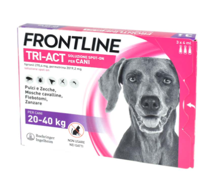FRONTLINE TRI-ACT*3PIP 20-40KG - Farmafamily.it