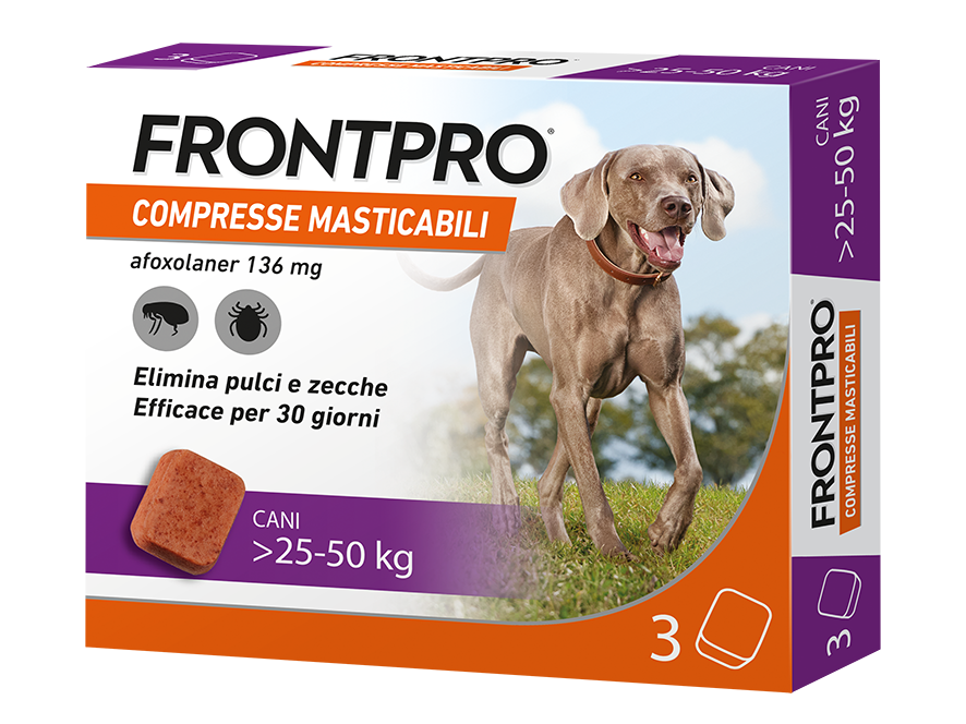 FRONTPRO*3CPR 25-50KG 136MG - Farmafamily.it