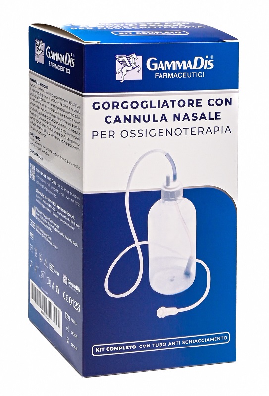 GORGOGLIATORE PER OSSIGENOTERAPIA CON OCCHIALE + CANNULA NASALE GAMMADIS - Farmafamily.it