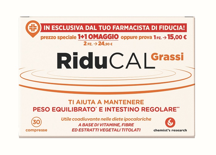 RIDUCAL GRASSI 30 COMPRESSE - Farmafamily.it