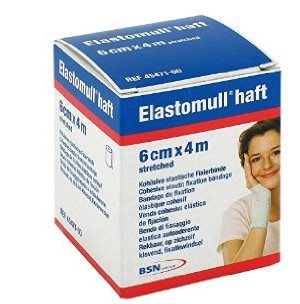 BENDA ELASTICA AUTOADESIVA ELASTOMULL HAFT COMPRESSIONE FORTE 6X400 CM - Farmafamily.it