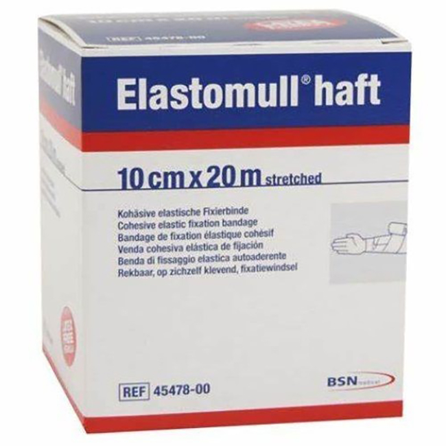 BENDA ELASTICA AUTOADESIVA ELASTOMULL HAFT COMPRESSIONE FORTE CM 10X20 M - Farmafamily.it