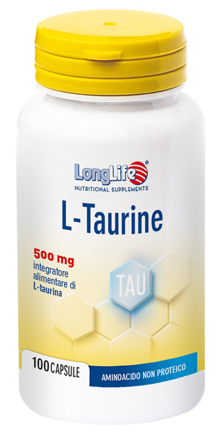 LONGLIFE L-TAURINE 500 MG 100 CAPSULE DI GELATINA DA 6,2 G - Farmafamily.it