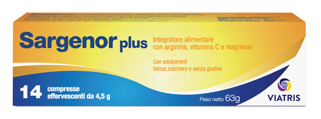 SARGENOR PLUS 14 COMPRESSE EFFERVESCENTI DA 4,5 G - Farmafamily.it