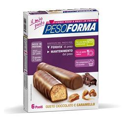 PESOFORMA BARRETTA CIOCCOLATO CARAMELLO 12 X 31 G - Farmafamily.it