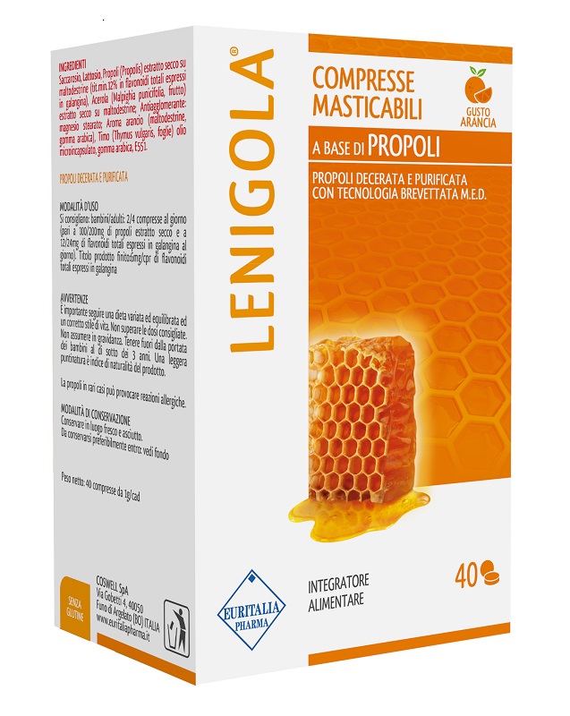 LENIGOLA COMPRESSE MASTICABILI ARANCIA 40 COMPRESSE - Farmafamily.it
