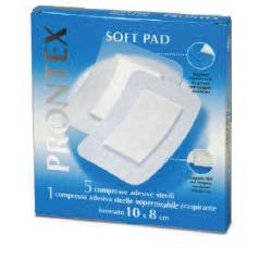 GARZA COMPRESSA PRONTEX SOFT PAD 10X8 CM 6 PEZZI (5 TNT + 1 IMPERMEABILE AQUA PAD) - Farmafamily.it