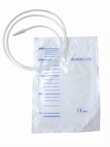 SACCA DI DRENAGGIO LETTO PER INCONTINENZA 2000ML IN PVC CON TUBO DI RACCORDO 130CM DIAMETRO 5X7MM MONOUSO 30 PEZZI - Farmafamily.it