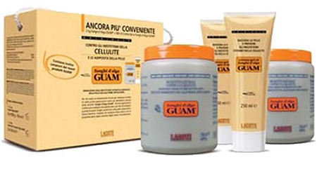 GUAM FANGHI D'ALGA DOPPIA CONVENIENZA CON FANGHI D'ALGA GUAM 2 X 1 KG + CREMA GEL 2 X 250 ML - Farmafamily.it