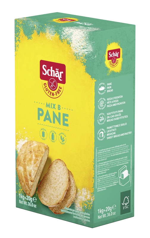 SCHAR MIX B PREPARATO PANE SENZA LATTOSIO 1 KG + 20 G - Farmafamily.it