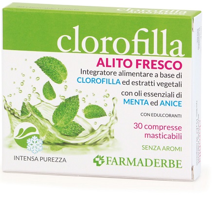 CLOROFILLA BREATH PURIFING 30 COMPRESSE MASTICABILI - Farmafamily.it