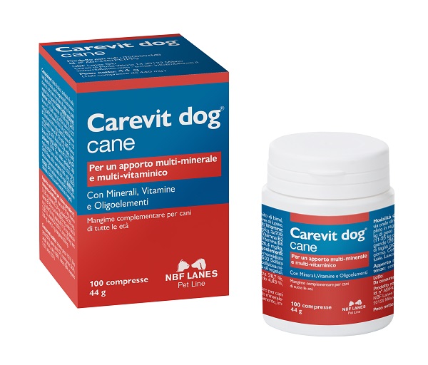 CAREVIT DOG FLACONE 100 COMPRESSE APPETIBILI - Farmafamily.it