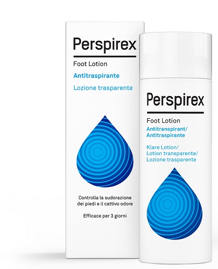 PERSPIREX FOOT LOTION ANTITRASPIRANTE LOZIONE TRASPARENTE SUDORAZIONE E CATTIVO ODORE PIEDI 100 ML - Farmafamily.it